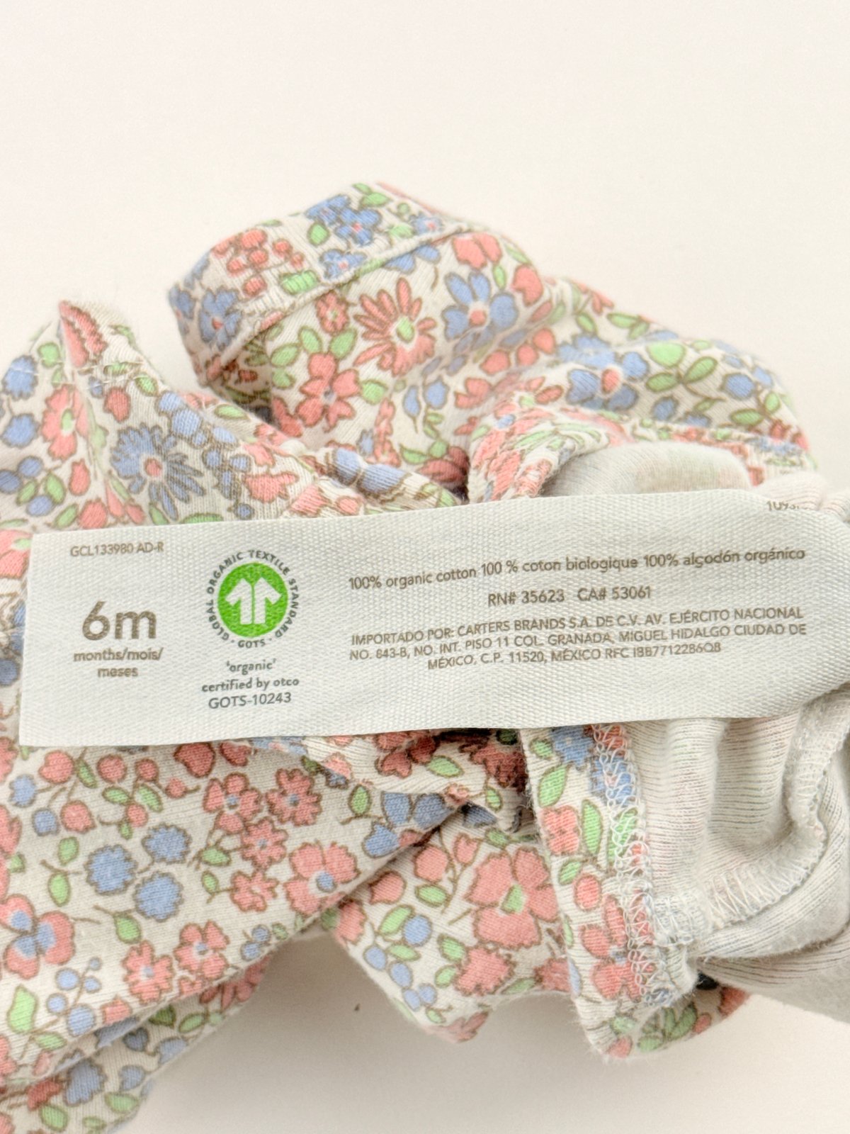 Little Planet by Carter's Floral Bodysuit 6M