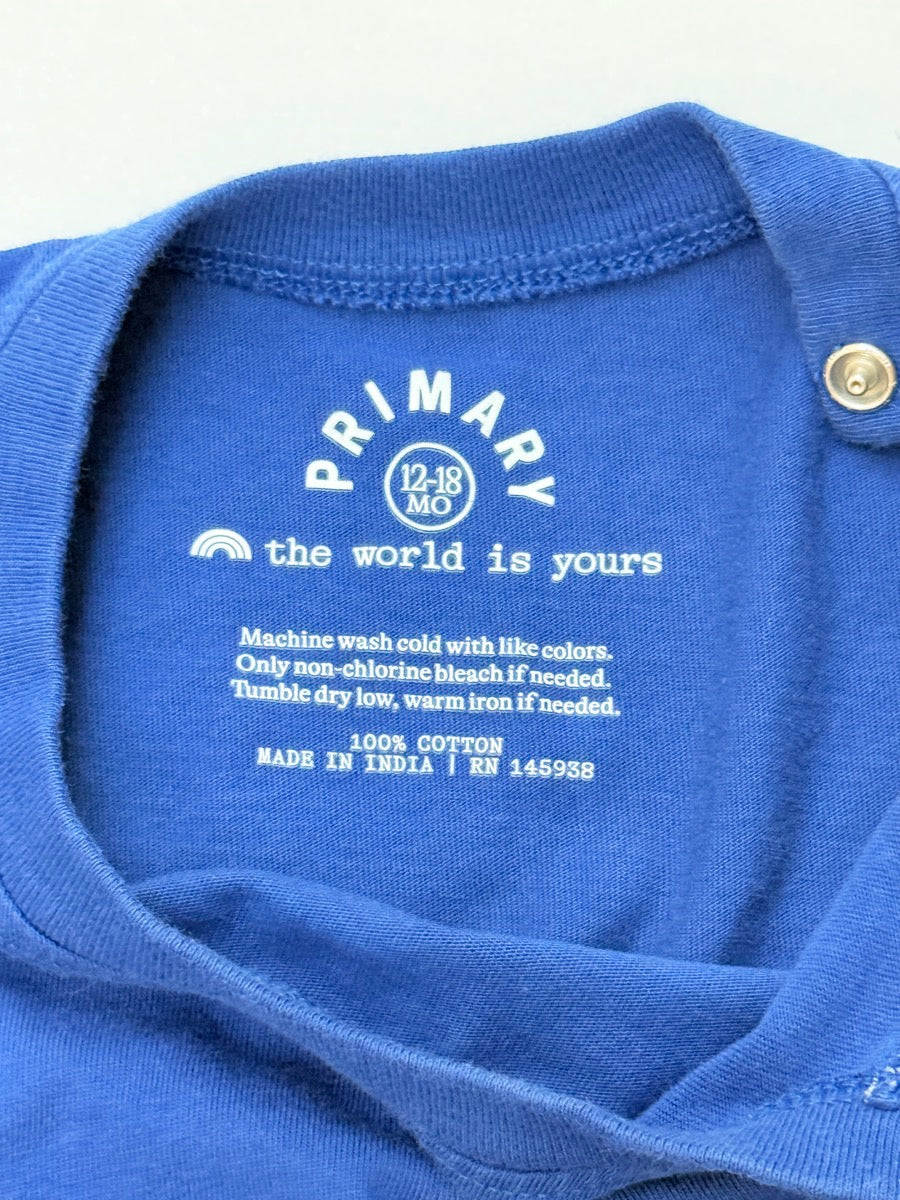 Primary Navy Long Sleeve Shirt 12-18M