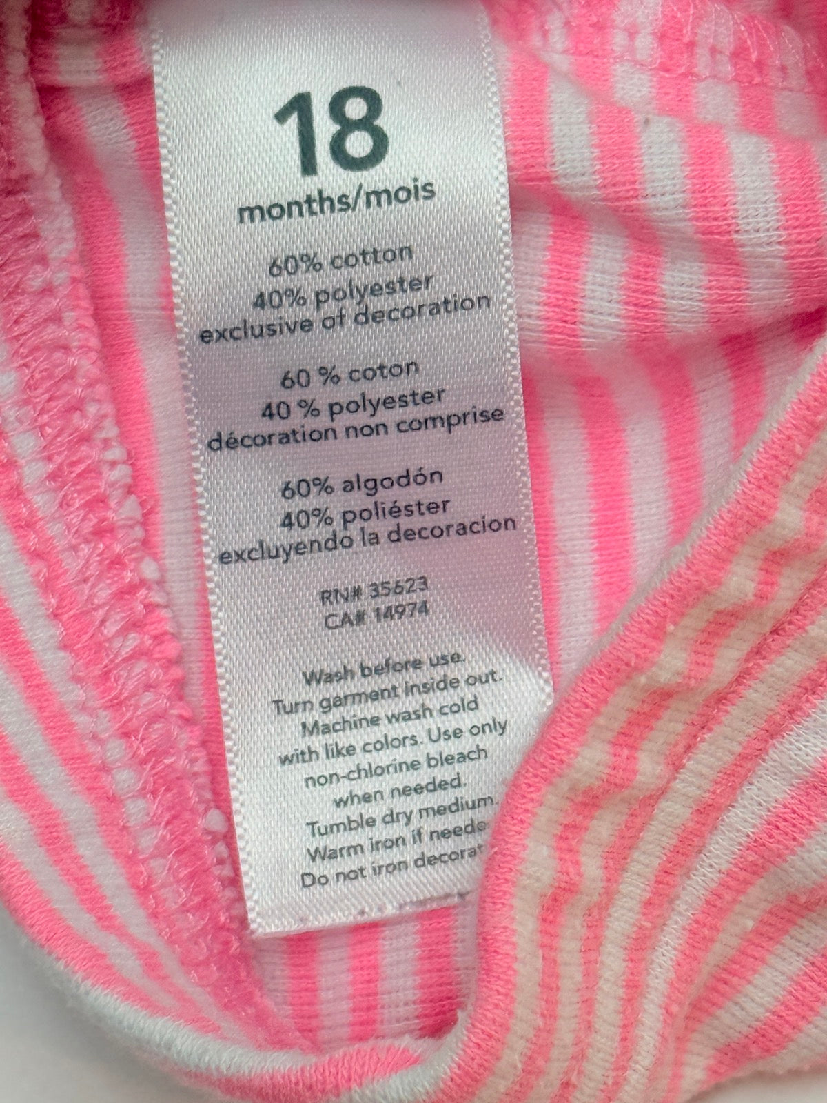 Carter's Pink Striped Shorts 18M