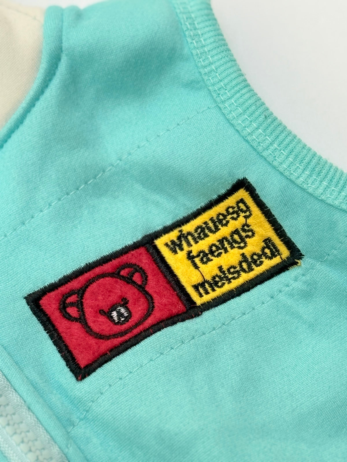 Ozi Shule Bear Hoodie Vest Set Size S