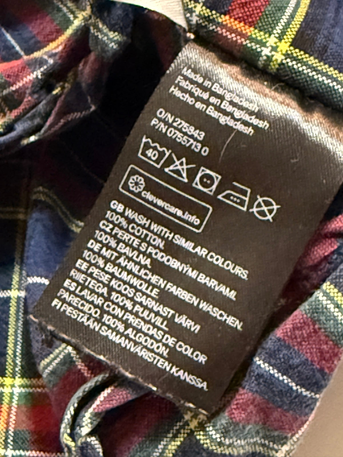 L.O.G.G. H&M Chemise en flanelle à carreaux Garçons 5-6 ans