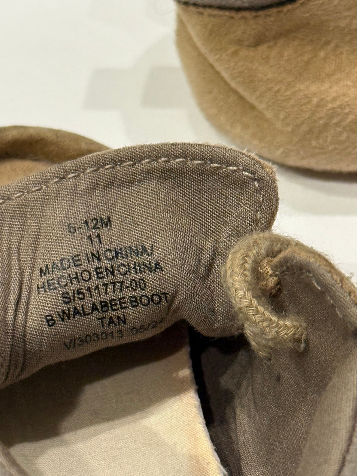 Old Navy Walabee Boot Tan 6-12M