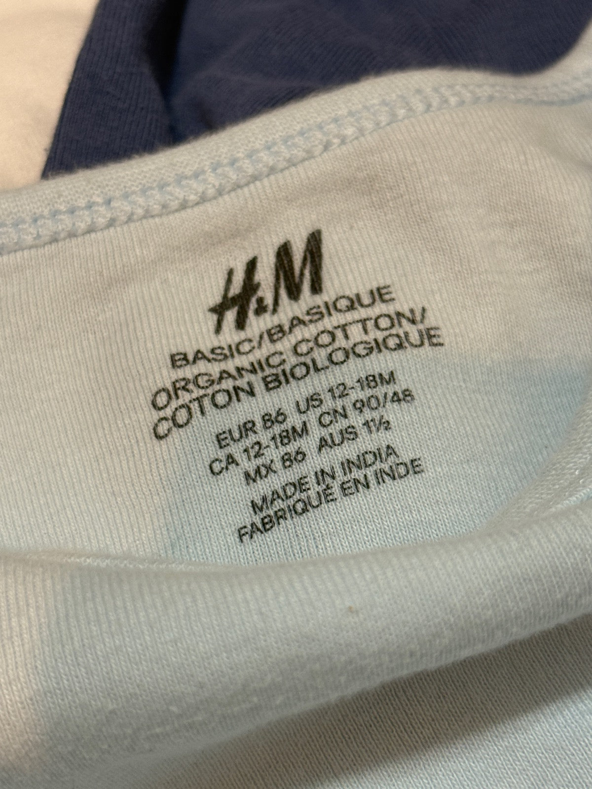 H&M Basic Organic Cotton Bodysuits 4-Pack 12-18m