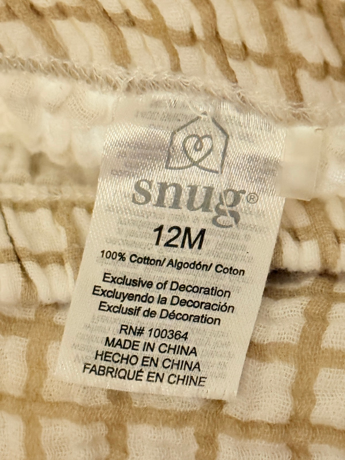 Snug Plaid Muslin Top & Shorts Set 12M
