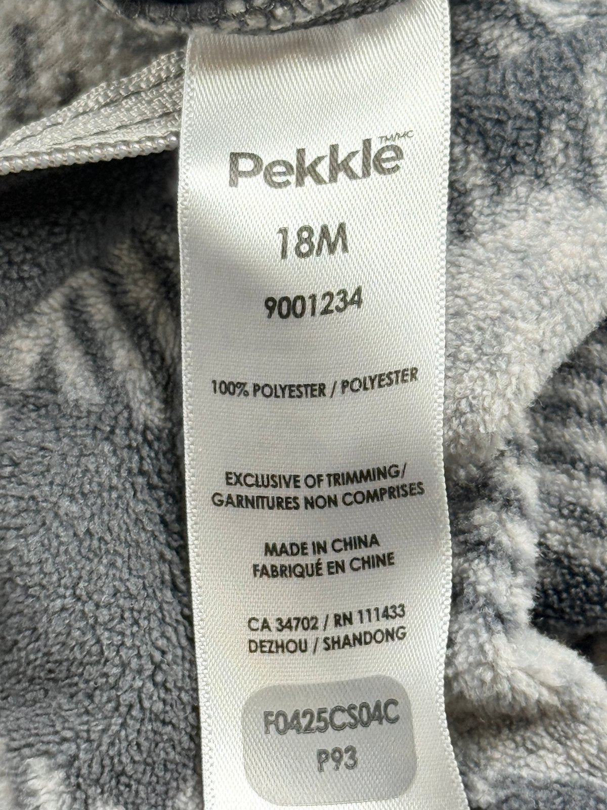 Pekkle Buffalo Plaid Moose Fleece Sleeper 18M