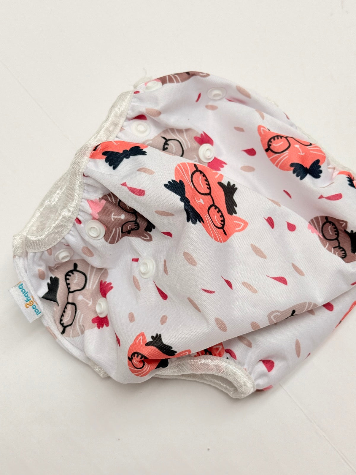 Babygoal Cat Print Reusable Swim Diaper One Size