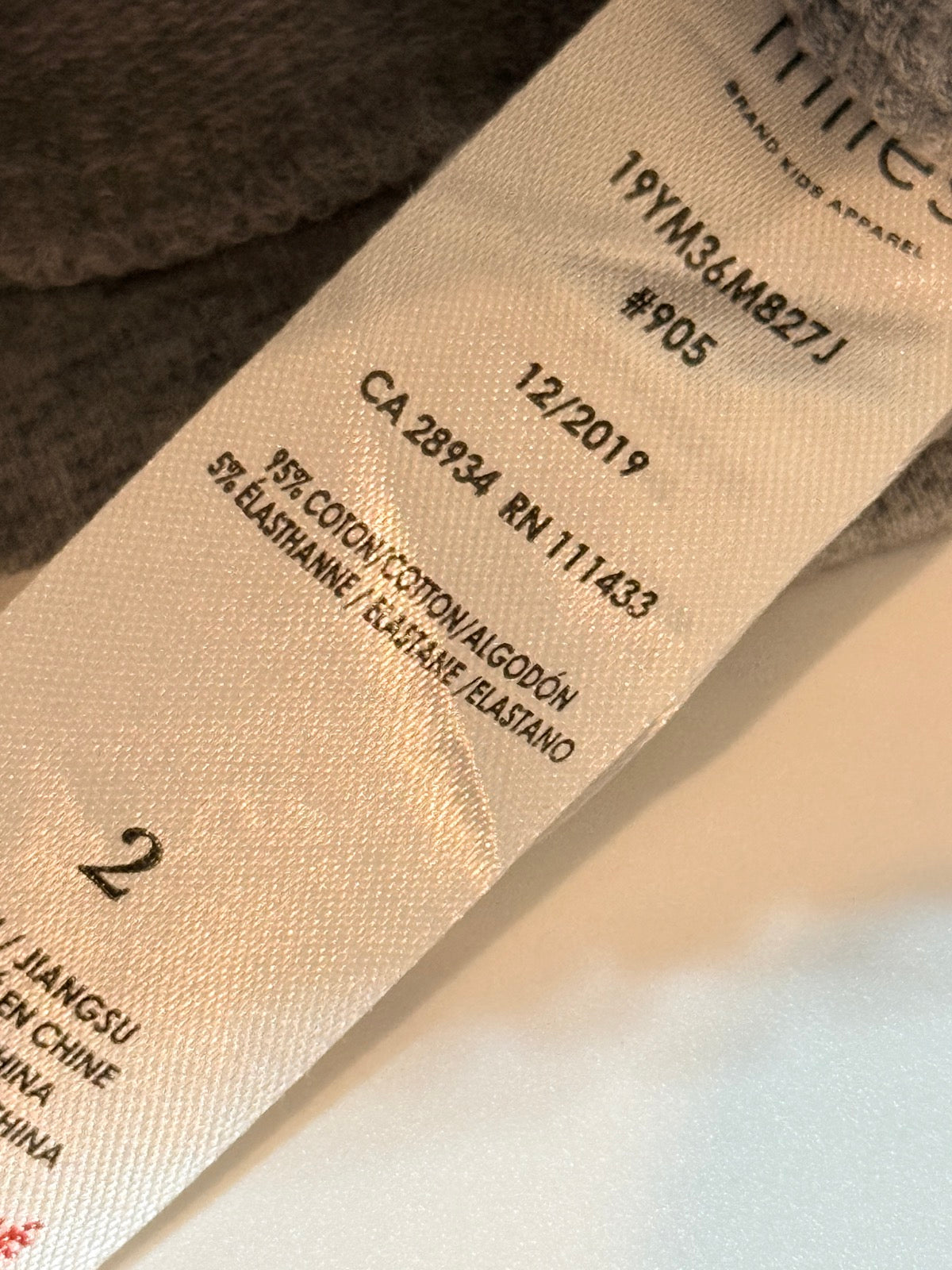 Miles The Label Gray Zip Hoodie 2YRS