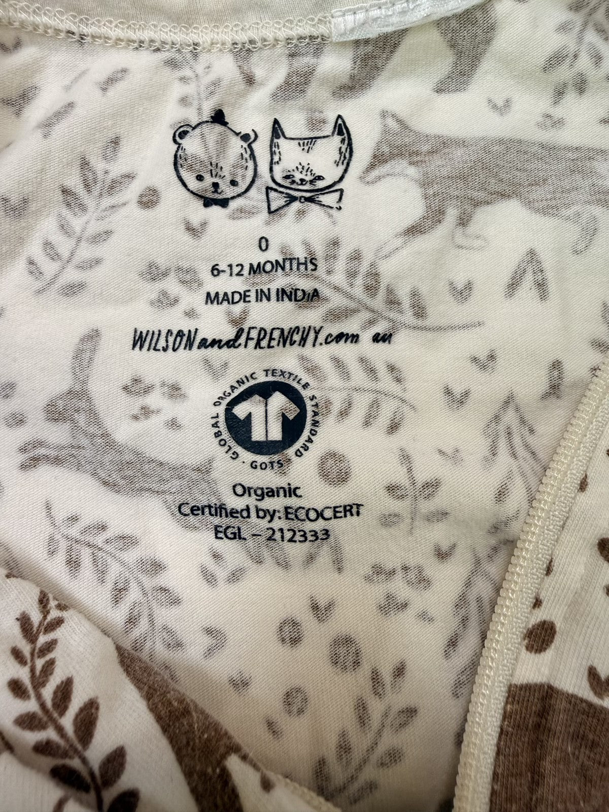 Wilson and Frenchy Forest Animals Romper 6-12m