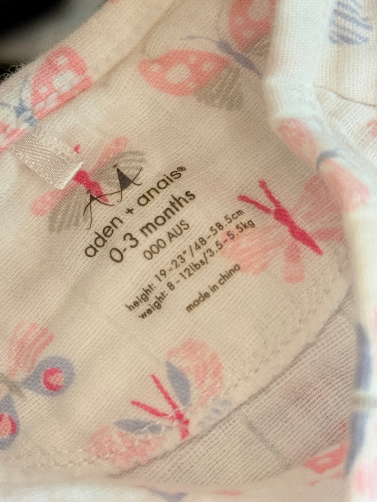 Aden + Anais Butterfly Muslin Bodysuit 0-3m