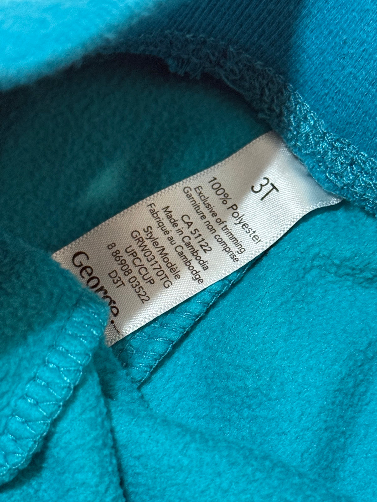 George Teal Fleece Pants 3T