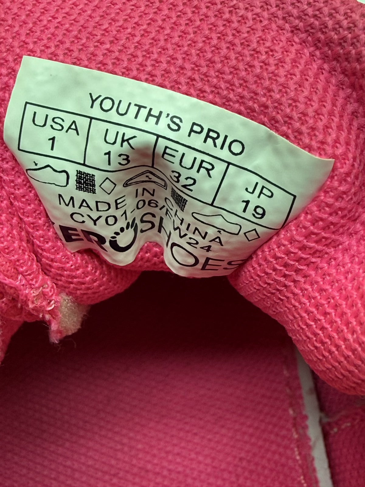Xero Shoes Youth's Prio Pink Sneakers Size 1
