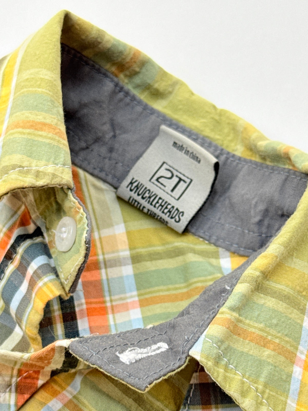 Knuckleheads Plaid Button-Up Shirt 2T