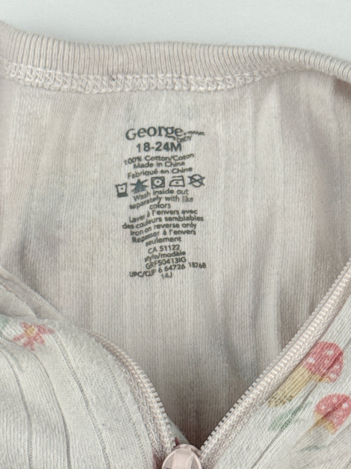 George Baby Fairy Bunny Ribbed Sleeper 18-24M