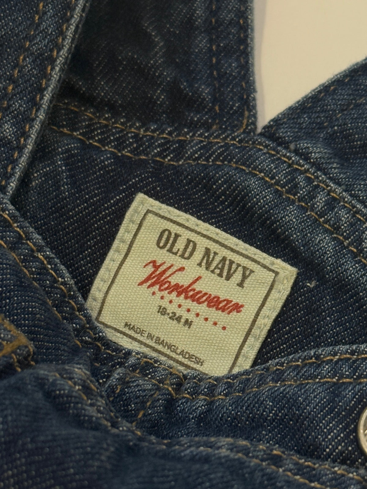 Old Navy Workwear Denim Overalls 18-24M