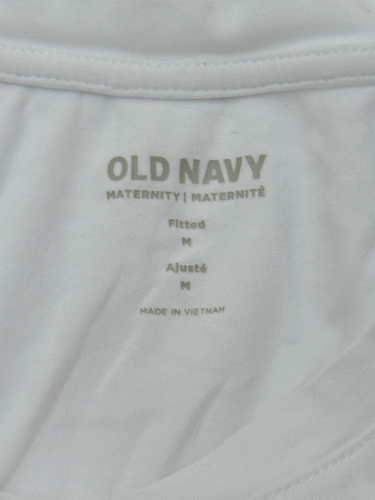 Old Navy Maternity Fitted White T-Shirt M