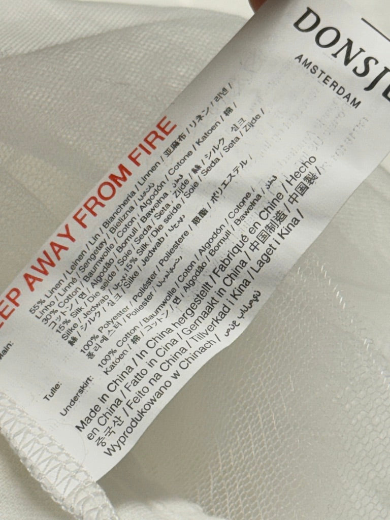 DONSJE Amsterdam Janice Dress | Crispy White 2-3Y