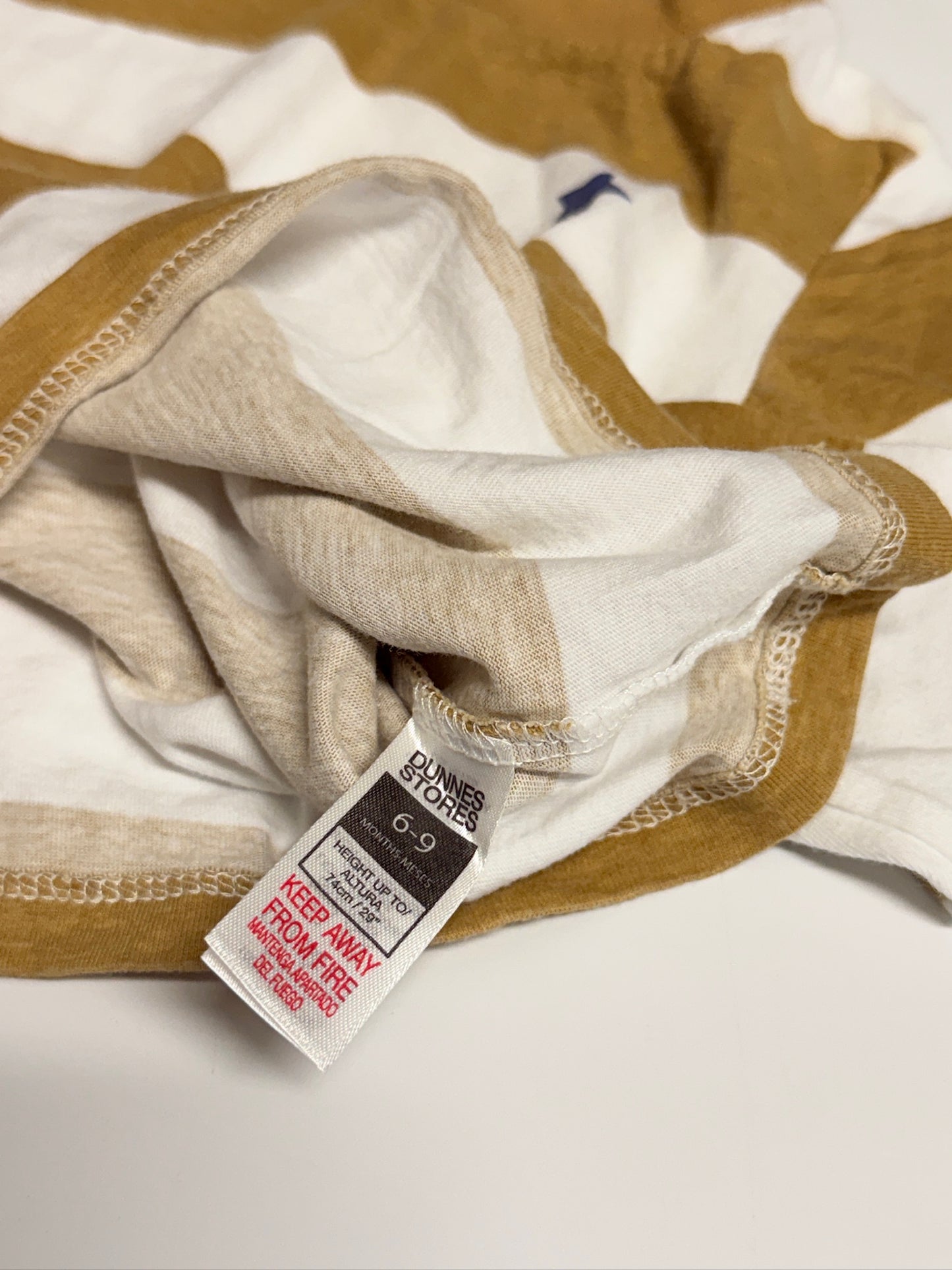 Dunnes 6-9m Long Sleeve Striped Shirt