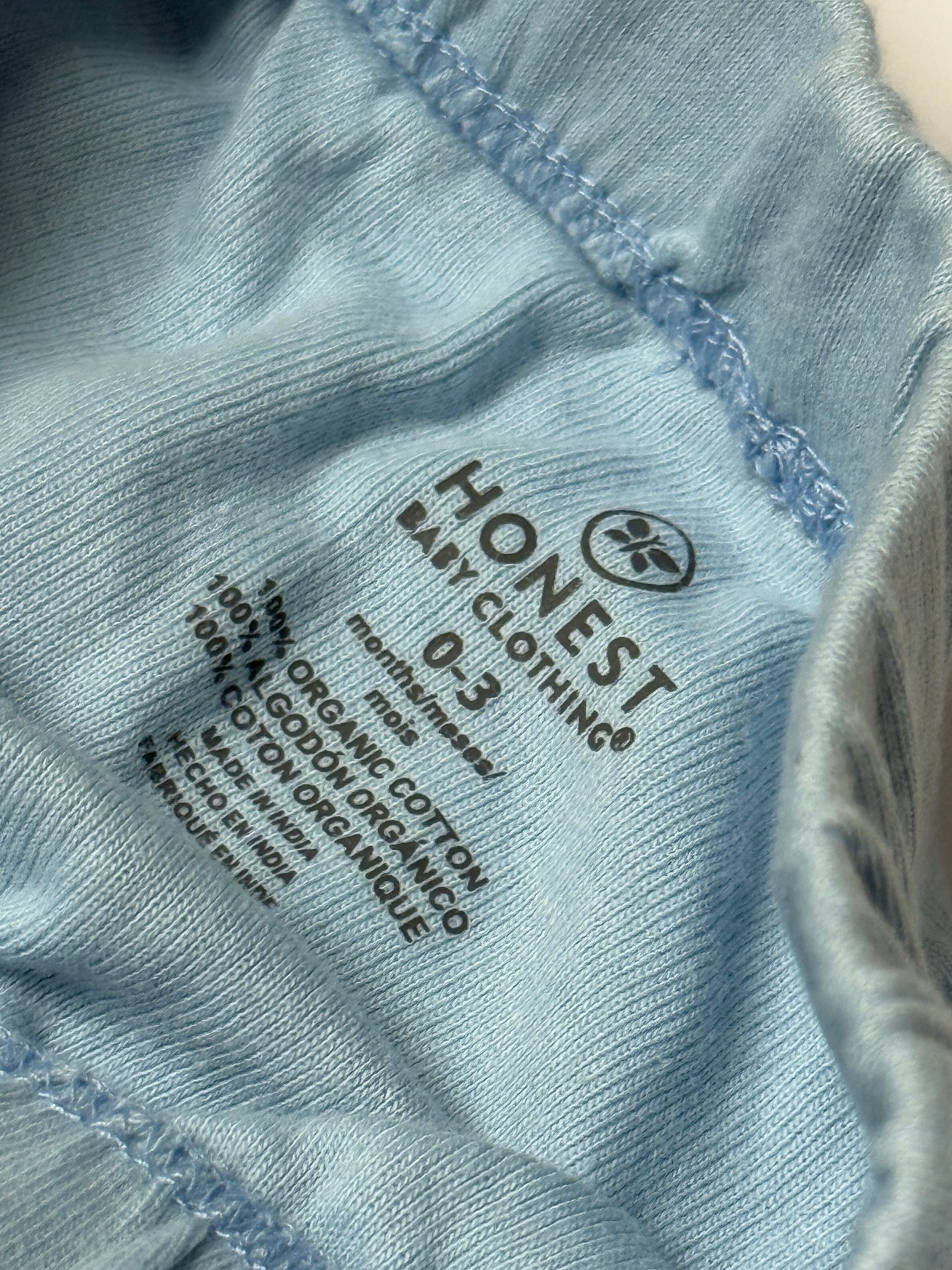 Honest Cotton Long Sleeve 0-3m 9x onesies 1x Pants