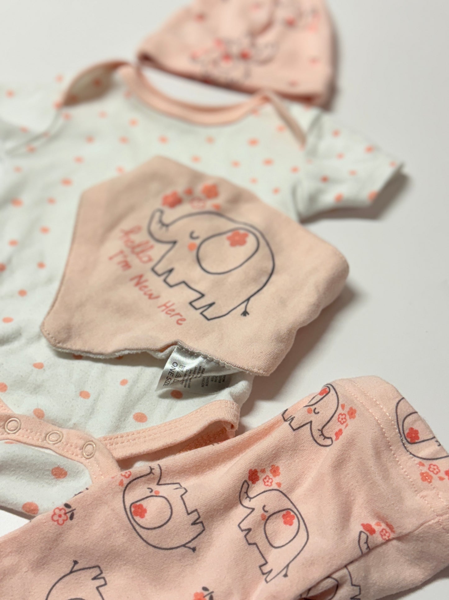 4pc Set Elephant 0-3m