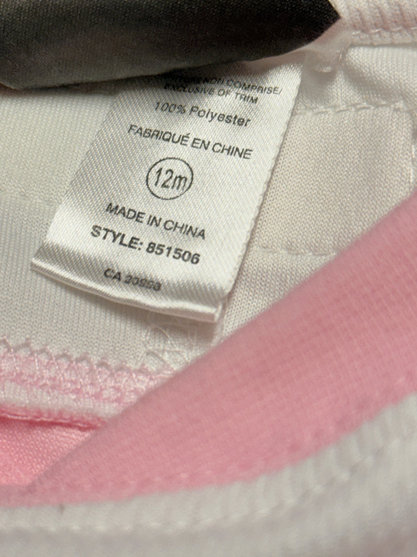 Pink Canucks Jersey 12m / 1-2Y