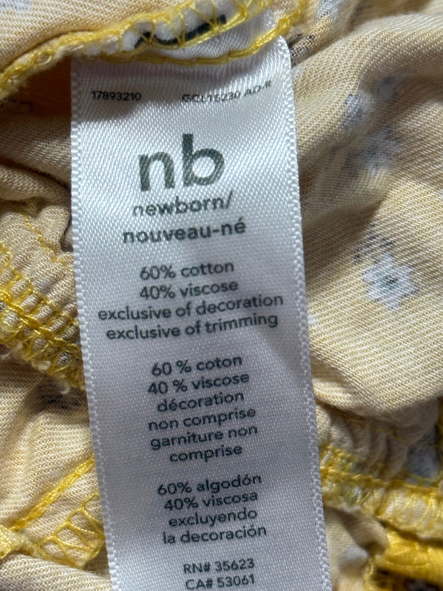 Carters NB Romper