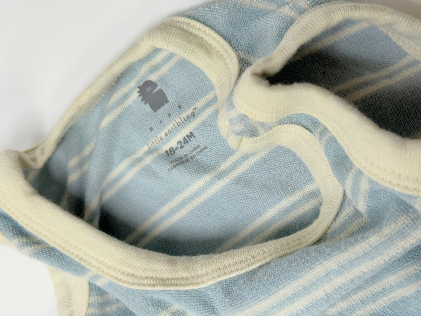 Rise Little Earthling Blue Stripe Baby Bodysuit Unknown Size