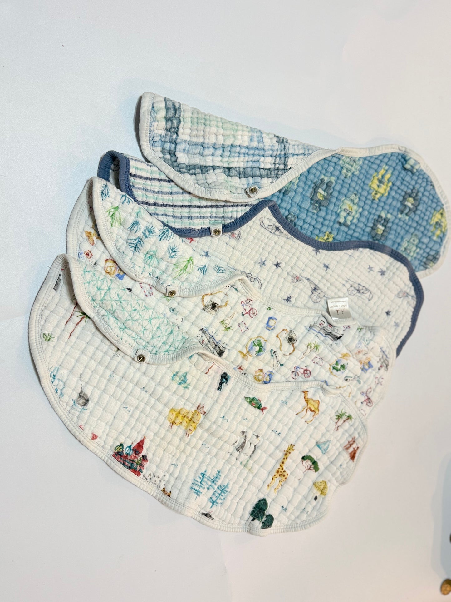 Aden + Anais Essentials Cotton Muslin Burpy Bib SET OF 4
