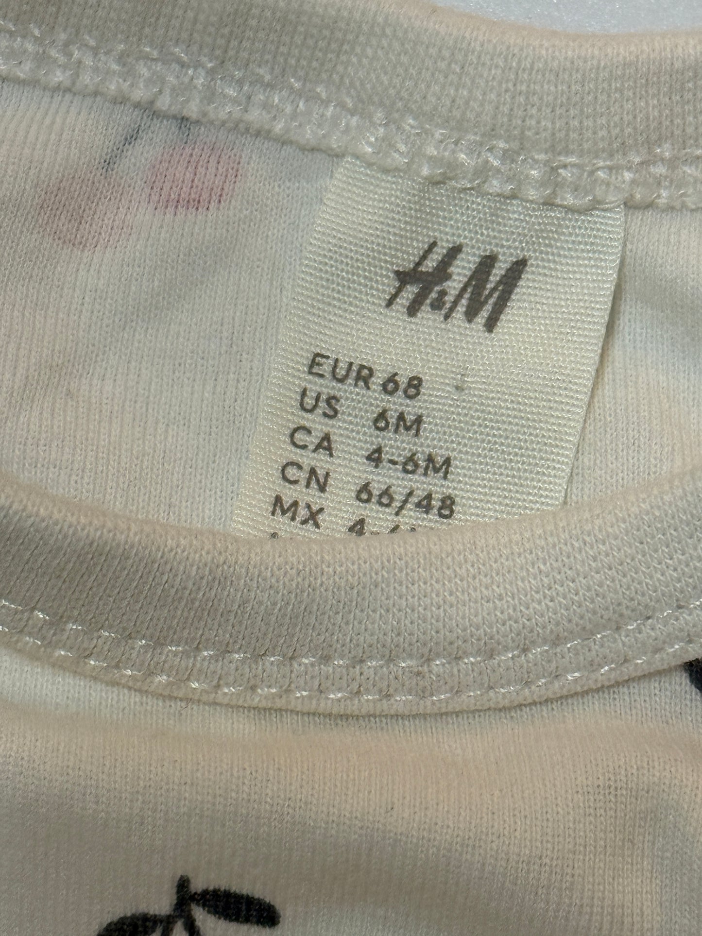 H&M Cherry Onesie 4-6m