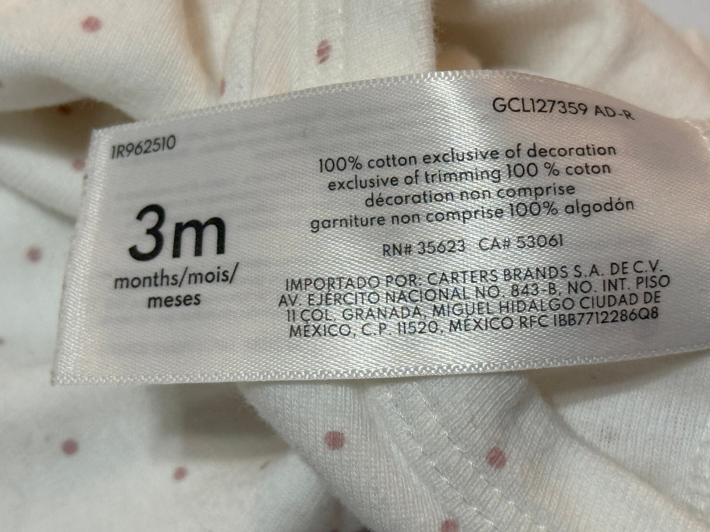 Carters Onesie 3m