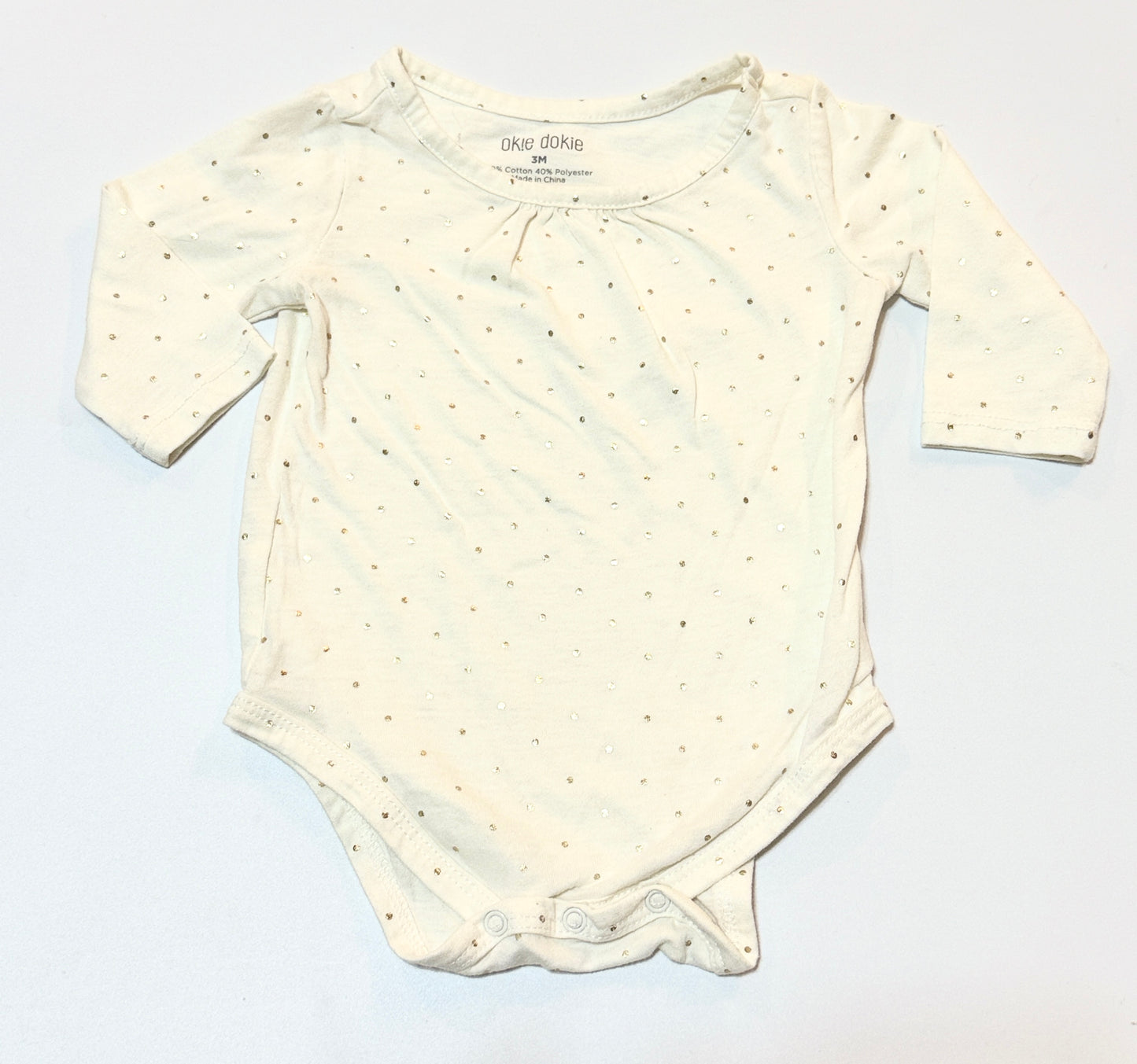 Okie Dokie Long sleeve Onesie 3m