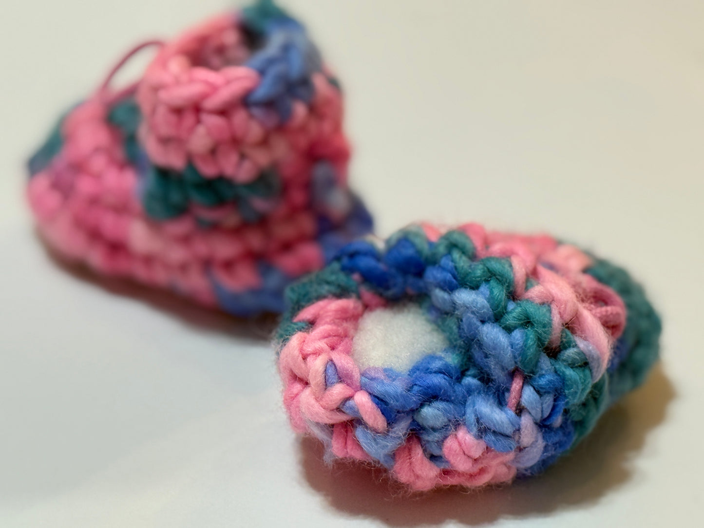 Purple Toned Padraig Knitted Slippers 3-12m