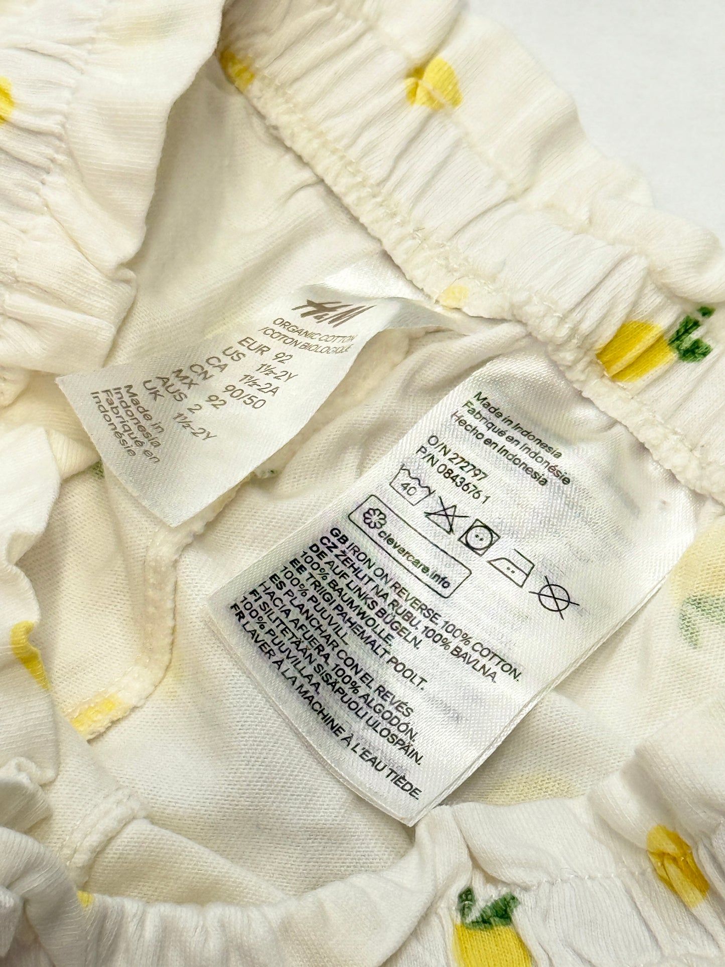 H&M Lemon Shorts bloomers 1.5-2y