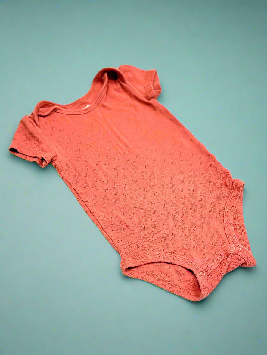 Carters 6m embroidered heart onesie