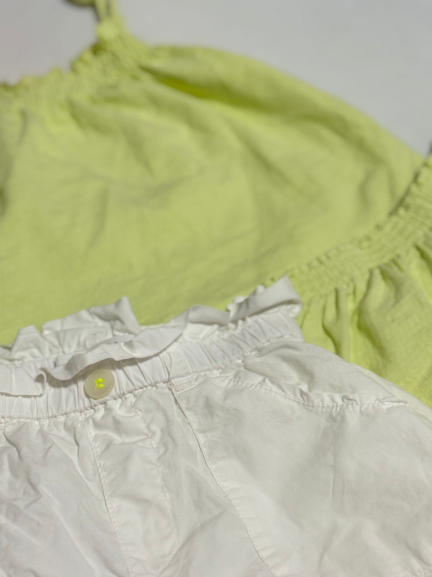 Zara Lime Green Tank Top with Two Matching Shorts 2-3Y