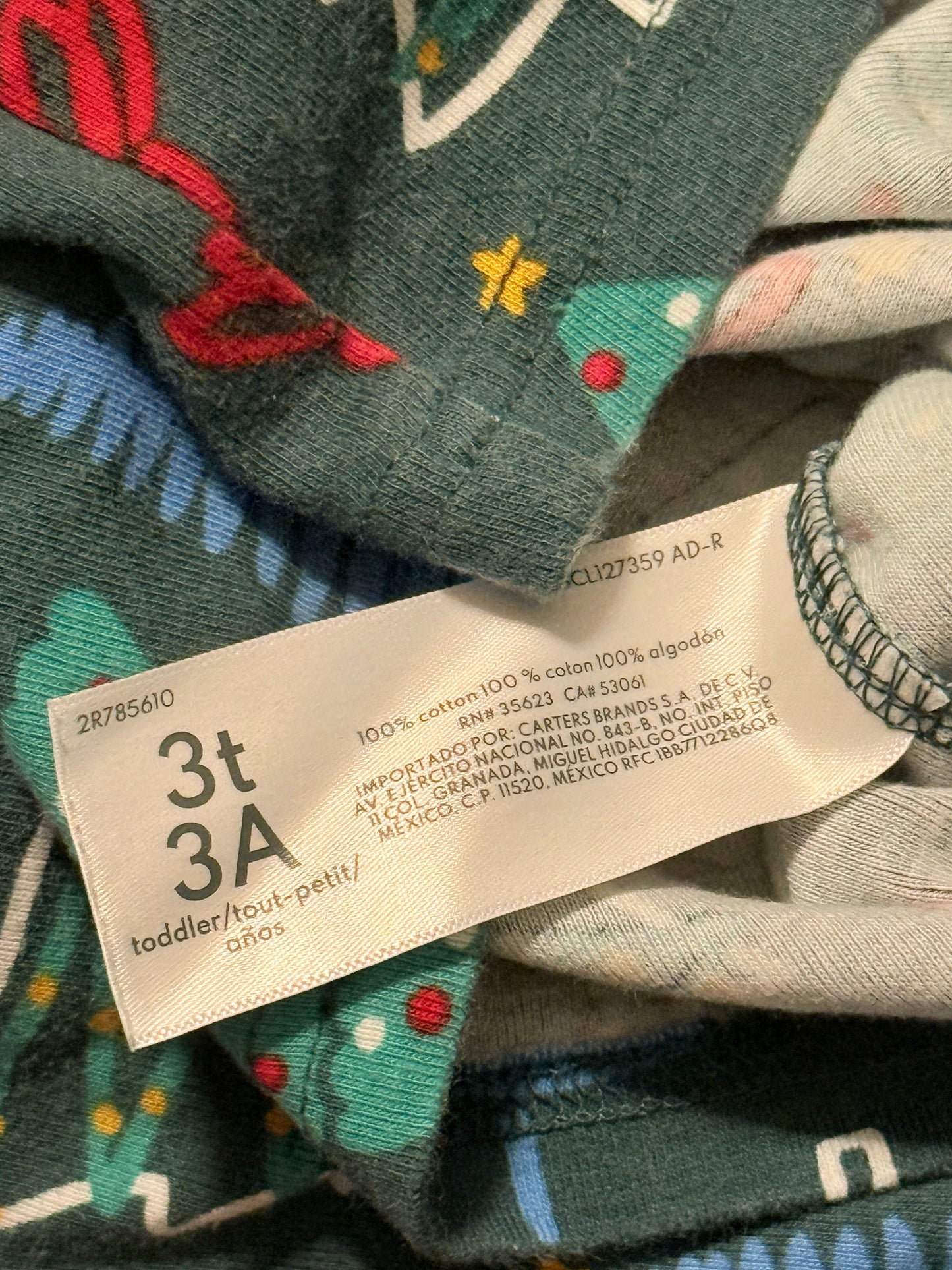 Carter's Christmas Tree PJS 3T