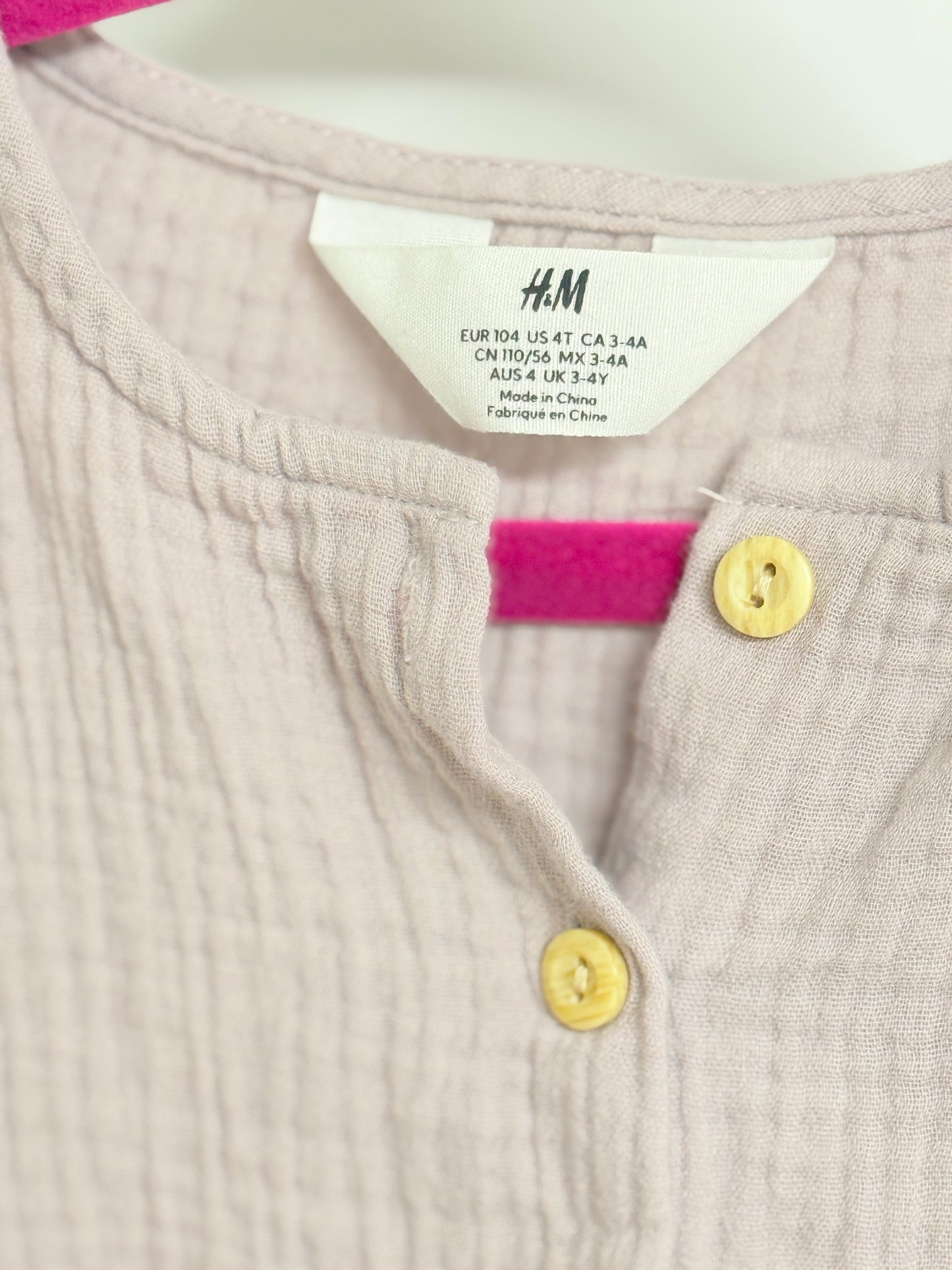 H&M Cotton Dress 3-4y