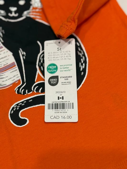 Halloween Cat shirt NWT 5t