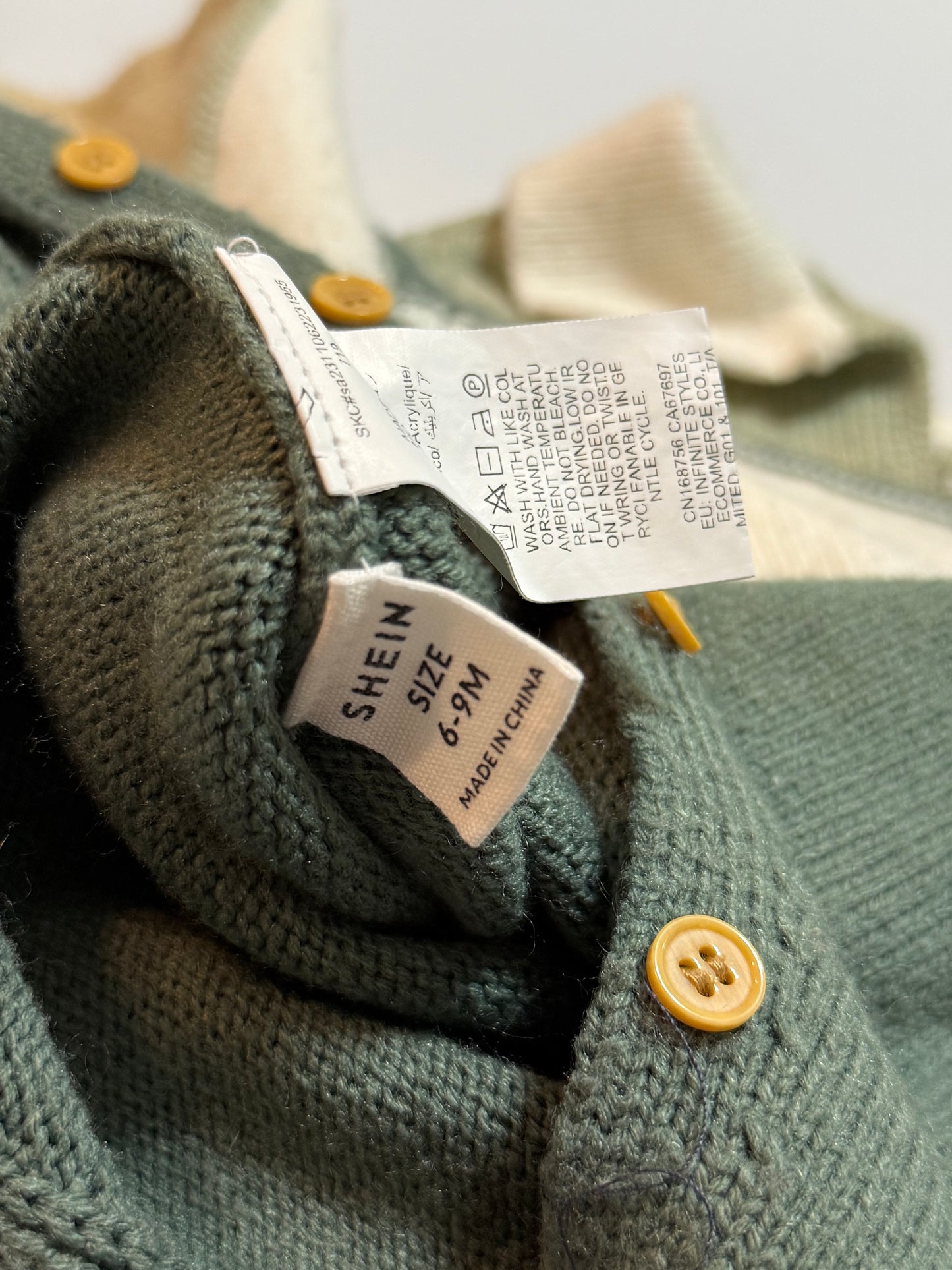 Knitted one piece 6-9m Shein