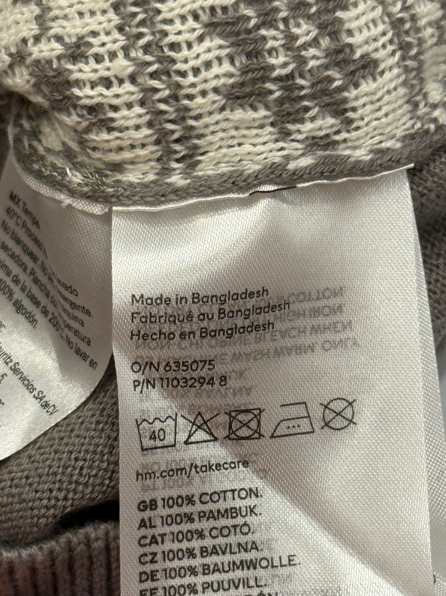 H&M Cotton Sweater 9-12m