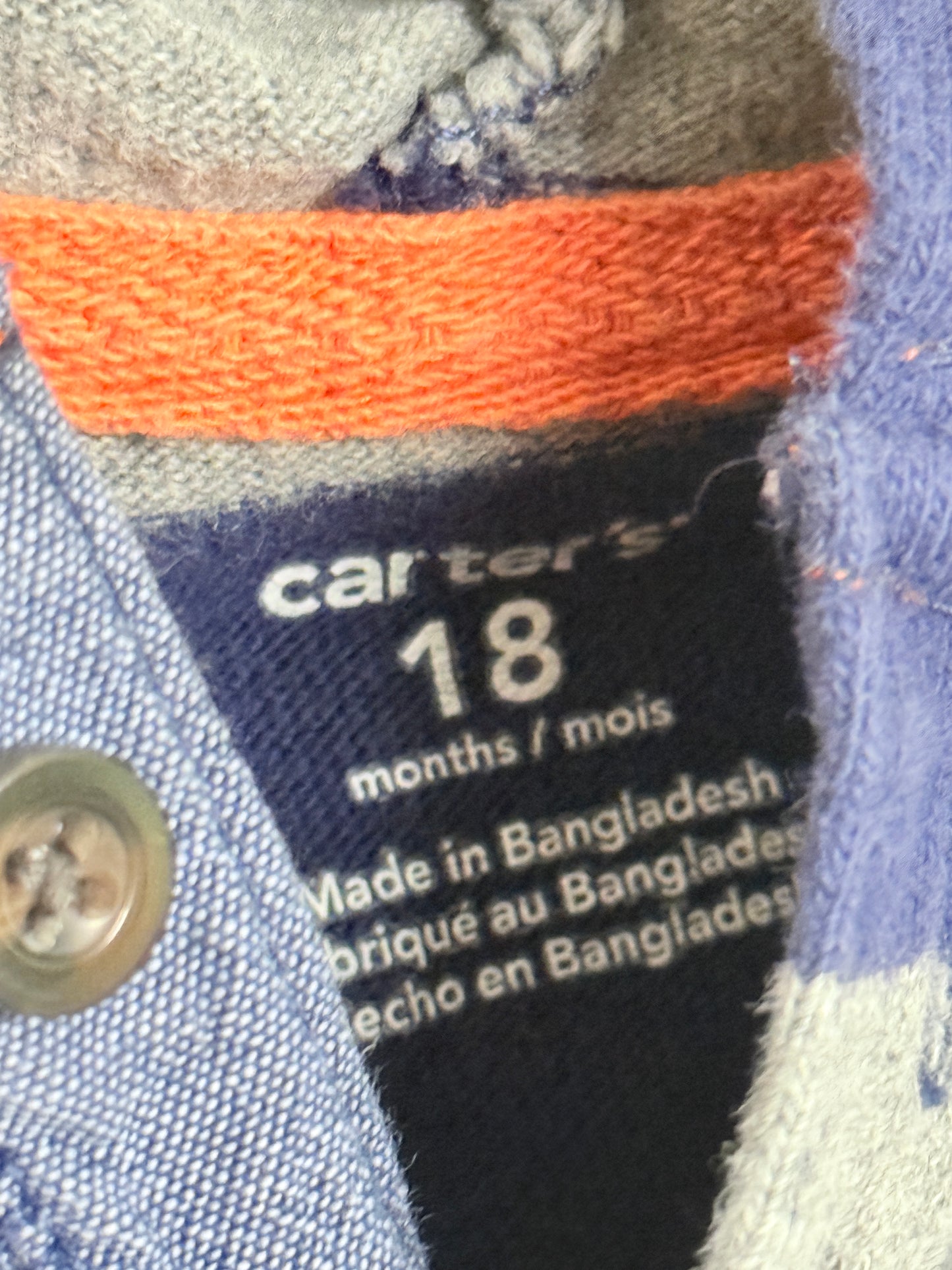 Striped Hoodie Carter's 18m