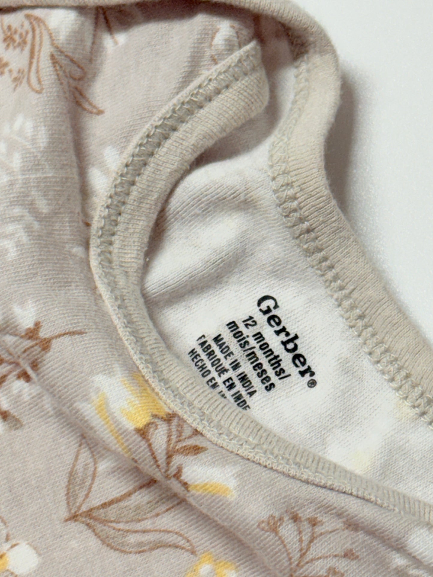 Gerber 12m Flower Print Onesie