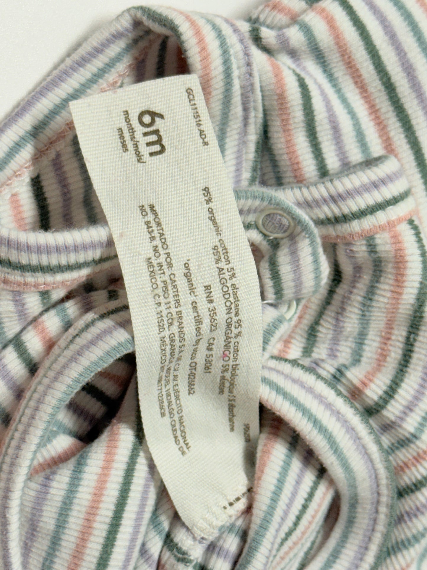 Little Planet Carter's Striped Knit Onesie 6M
