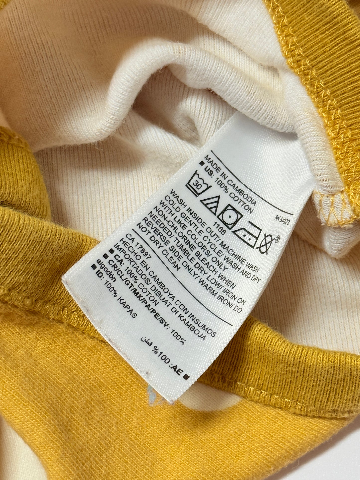 Old Navy Yellow Heart Onesie 6-12m