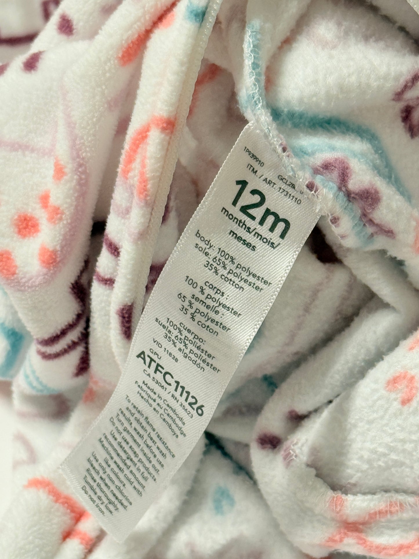 Carter's 12m Fleece Dinosaur Sleeper