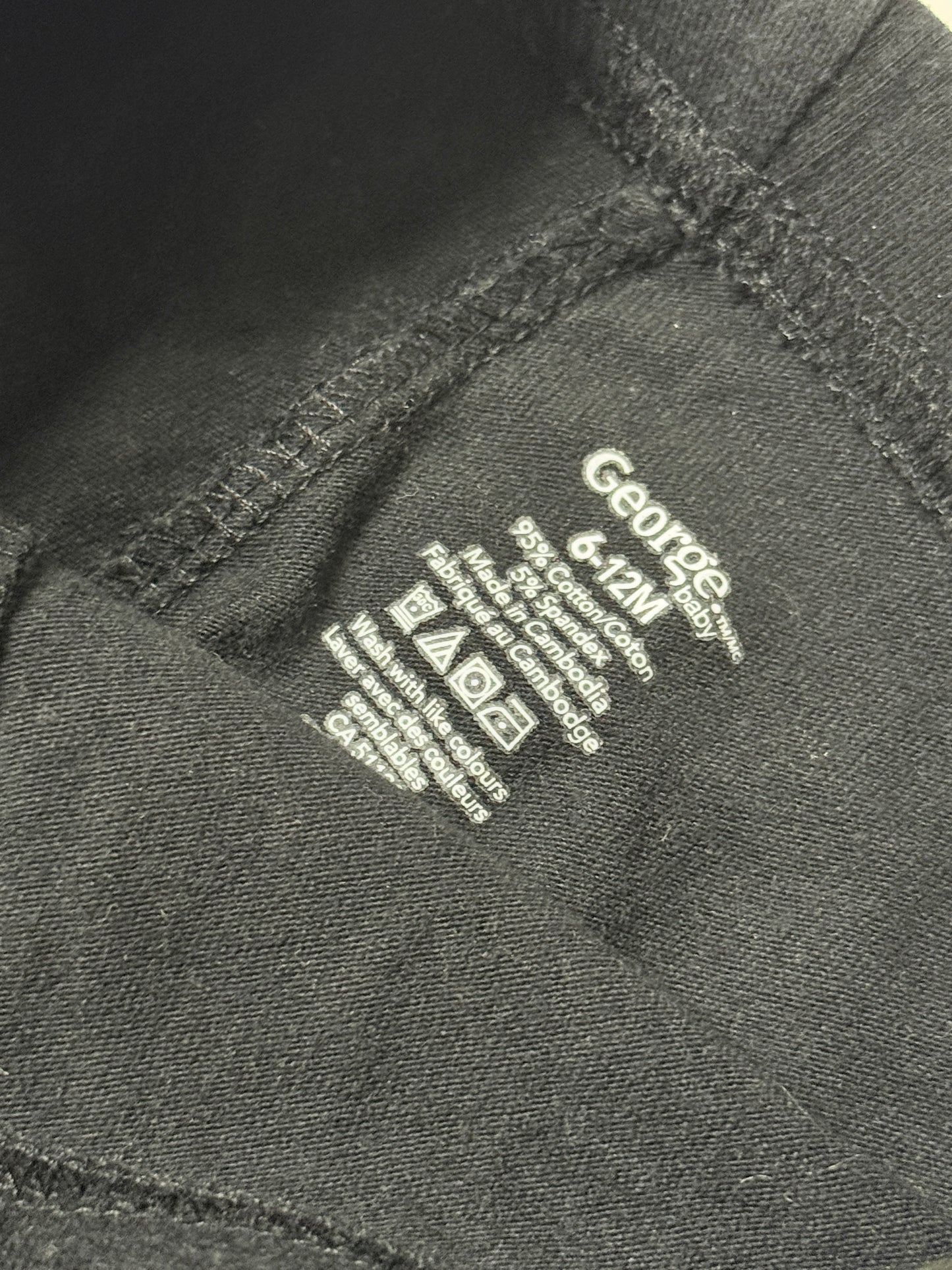 George 6-12m Black Leggings