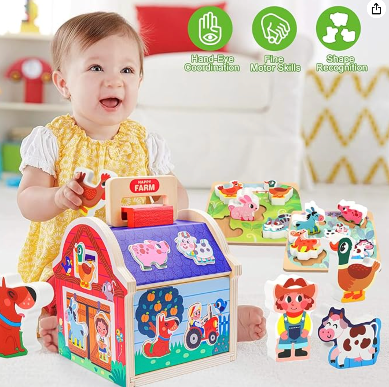 Tender Leaf Farm Sorting Barn and Puzzle Toy