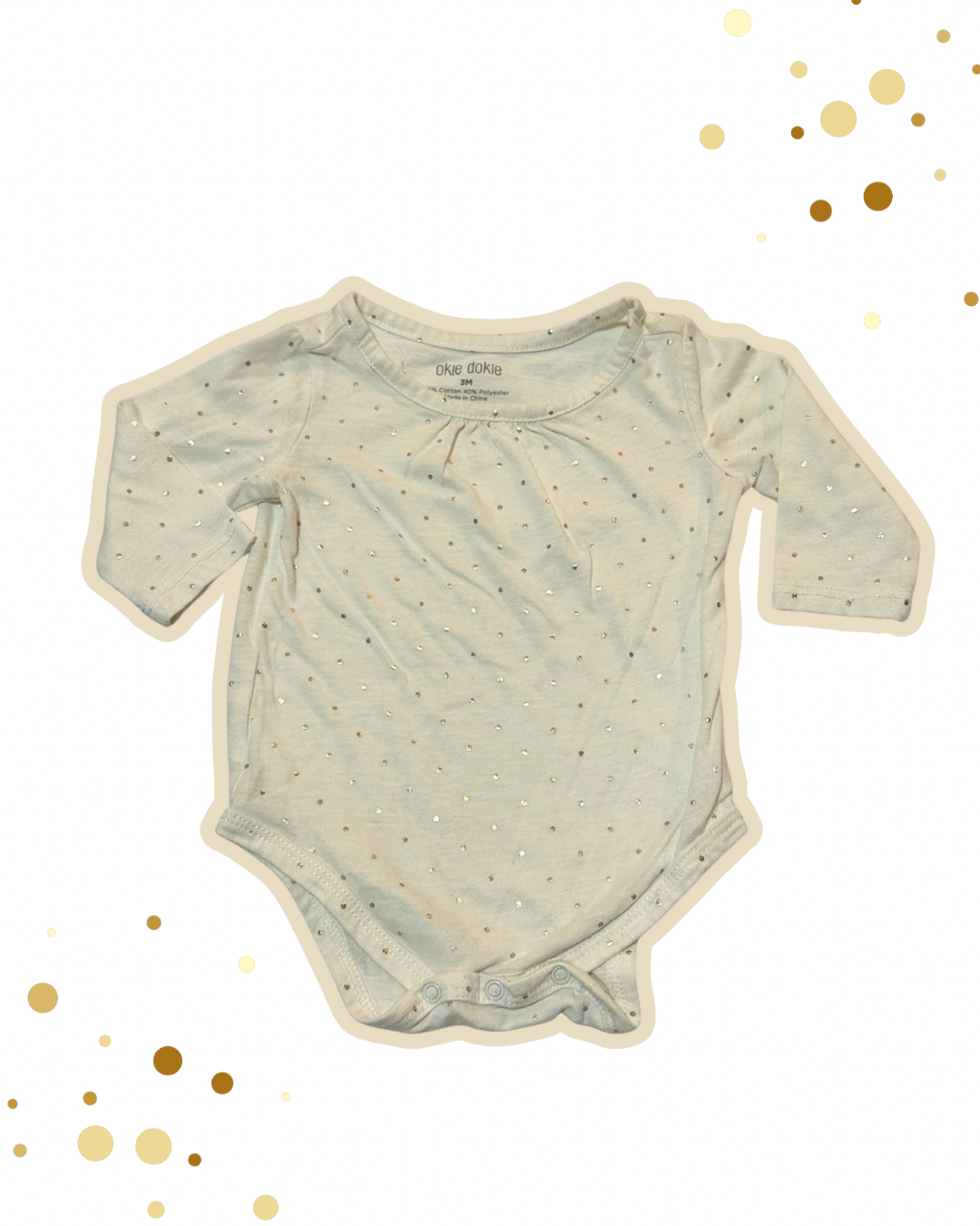 Okie Dokie Long sleeve Onesie 3m