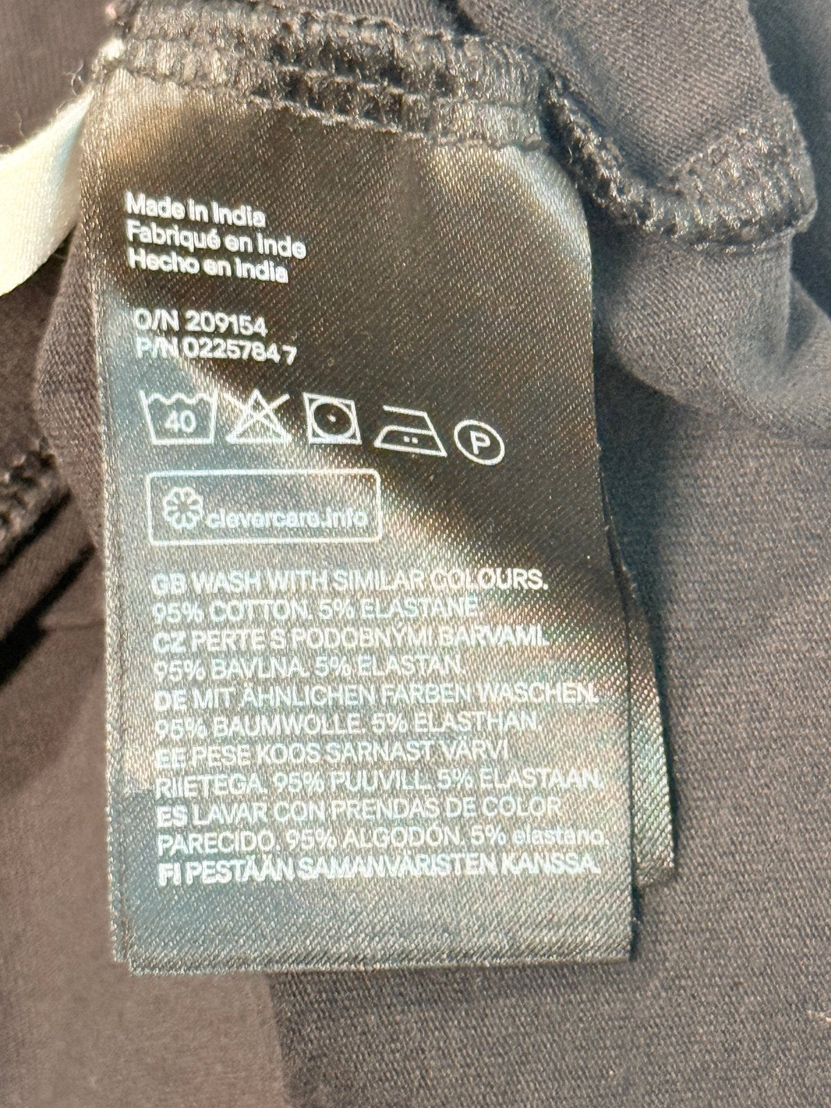 H&M Basic Black T-Shirt Size 8-10Y