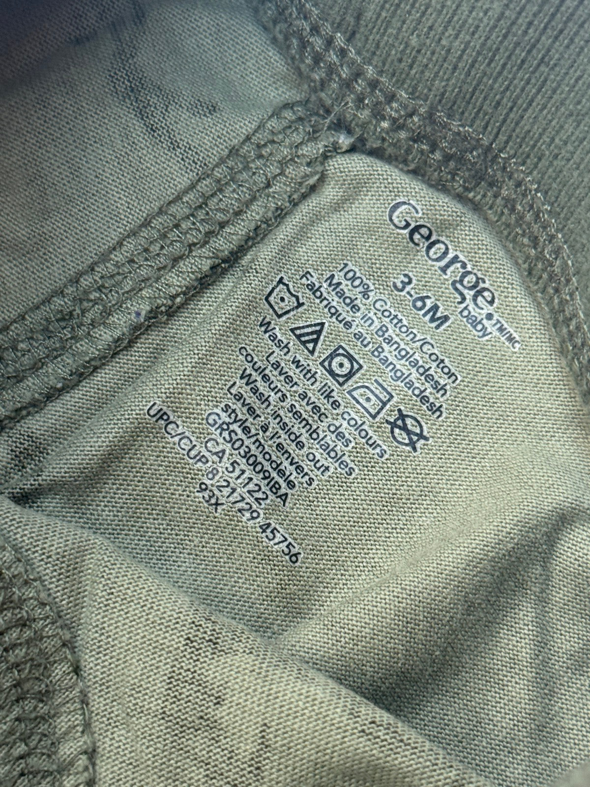 George Baby Camo Jogger Pants 3-6M