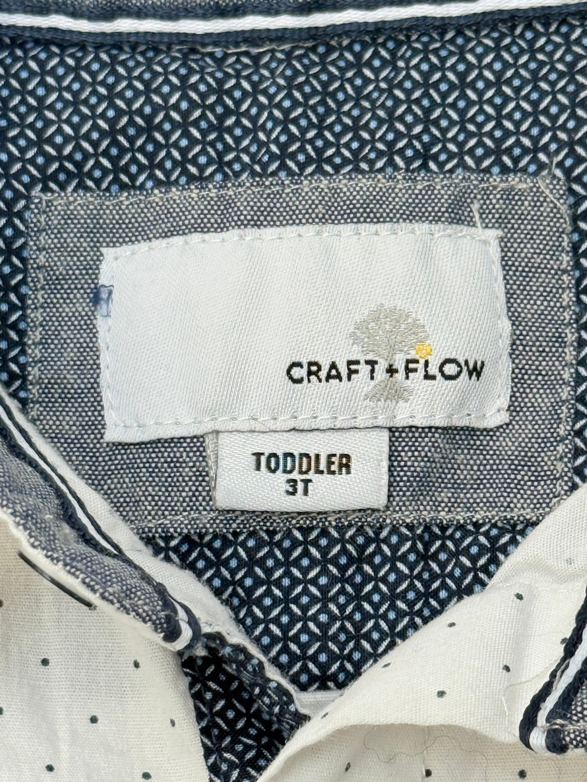 Craft+Flow Nautical Print Button-Down Shirt 3T